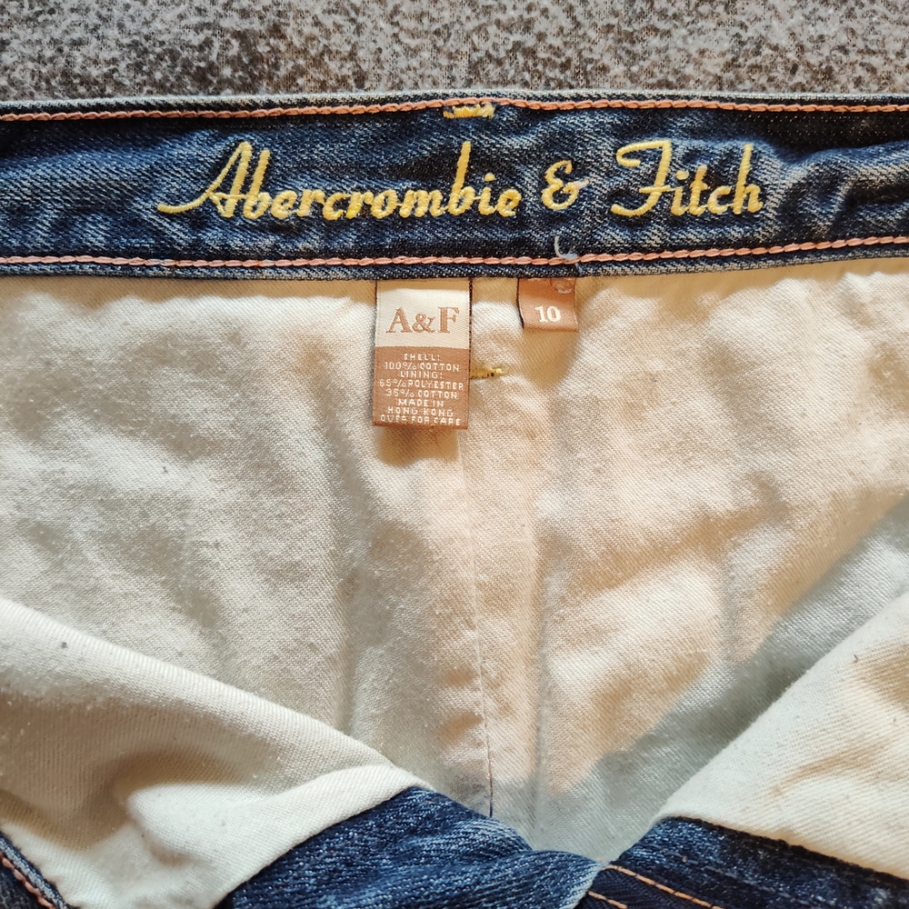Abercrombie & Fitch Denim Mini Skirt with Lace Trim - Picture 2 of 9